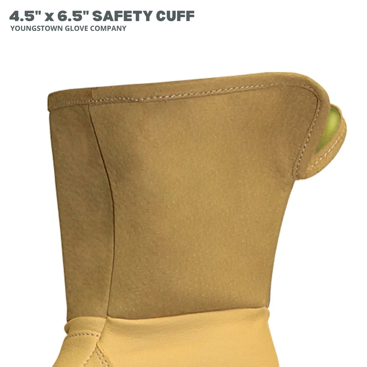 12-3275-60 Youngstown FR Leather Utility Wide Cuff Glove - 4.5" x 6.5" Safety Cuff
