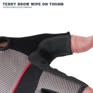 03-3110-80 Youngstown Carpenter Plus Glove - Terry Brow Wipe on Thumb