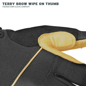12-3185-70 Youngstown Hybrid XT Glove - Terry Brow Wipe on Thumb