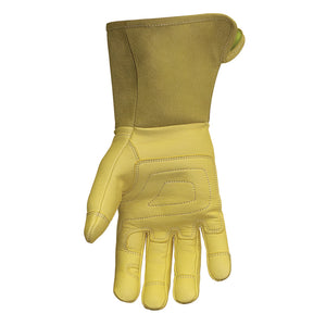 12-3275-60 Youngstown FR Leather Utility Wide Cuff Glove - Palm view