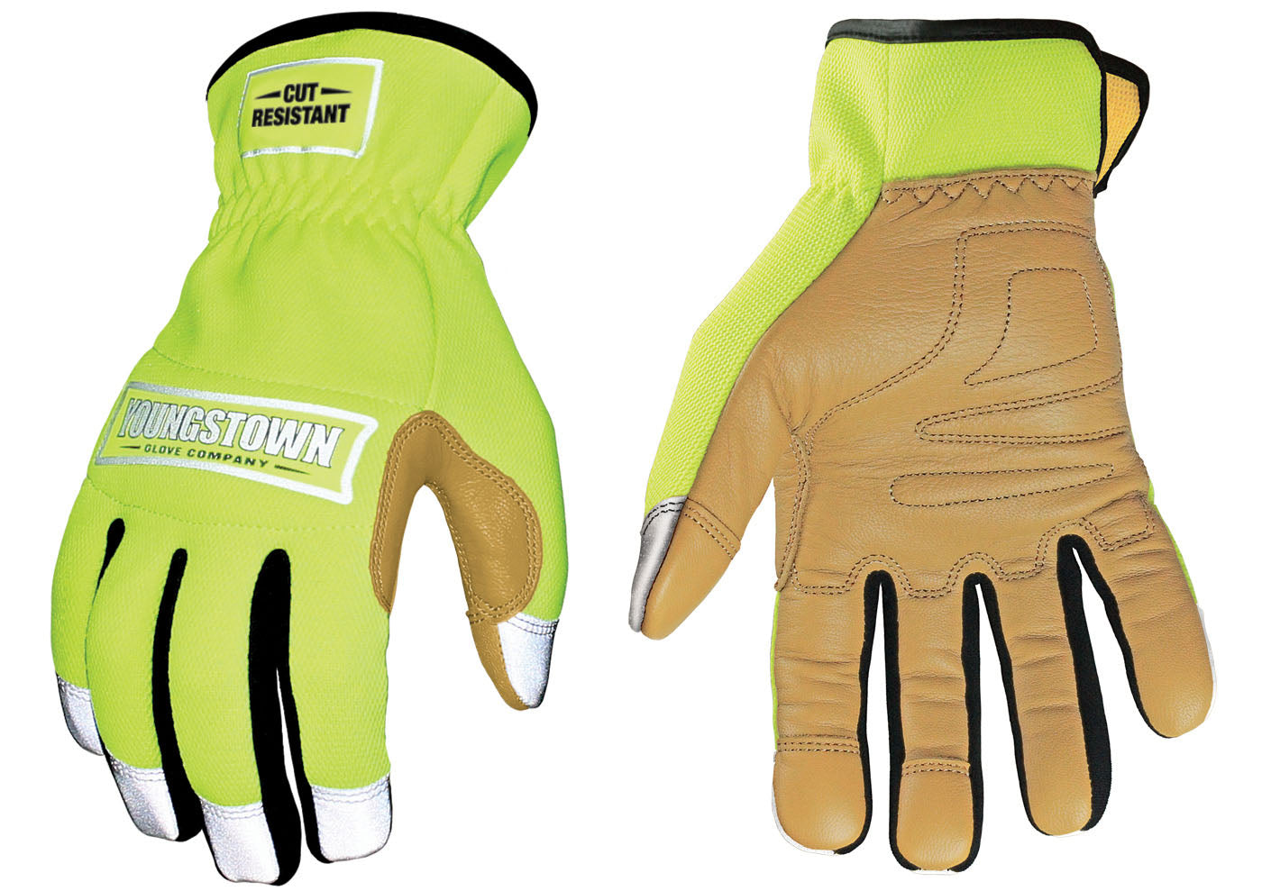 Safety Lime Hybrid gloves
