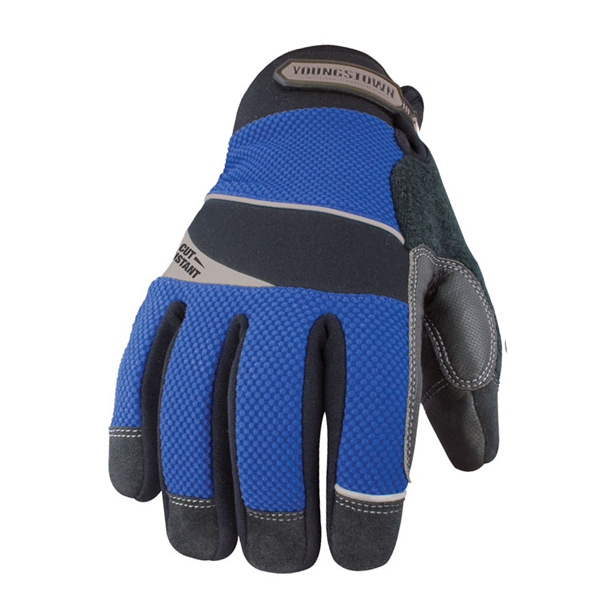 Firm Grip Winter Tough Multi Purpose Work Gloves Black Blue Size