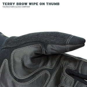 08-3085-80 Youngstown Cut Resistant Waterproof Winter Plus Glove - Terry Brow Wipe on Thumb