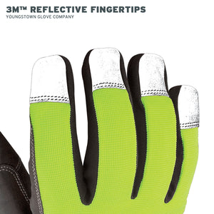 08-3710-10 Youngstown Safety Lime Winter Glove - 3M Reflective Fingertips