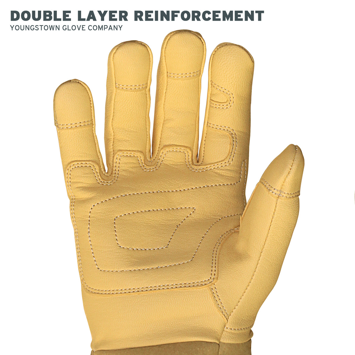 Leather Palm W/Safety Cuff Work Glove. Medium. 12/Pair/Pkg - gloves -  Leather-Work-Gloves - Janitorial Supplies Minneapolis