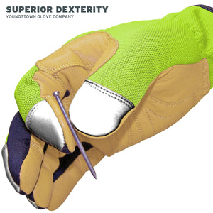 12-3190-10 Youngstown Cut Resistant Safety Lime Hybrid Glove - Superior Dexterity