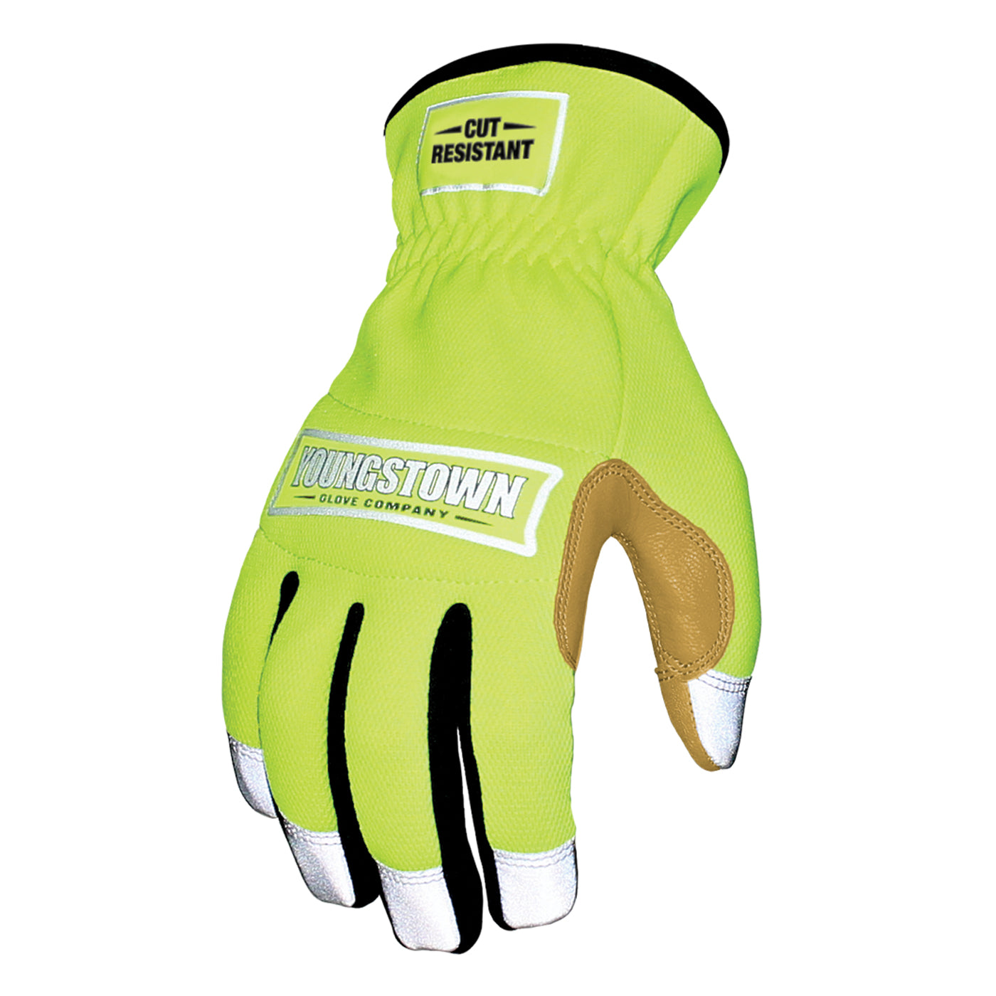 Hi-Viz Lime Mechanical Glove - Safety Imprints