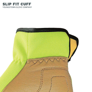 12-3190-10 Youngstown Cut Resistant Safety Lime Hybrid Glove - Slip-fit Cuff