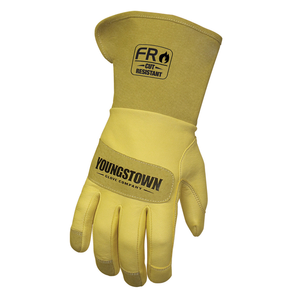 Youngstown Glove Co Mechanics Gloves,Leather,Blk/Tan,L,PR 12-3270-80-L